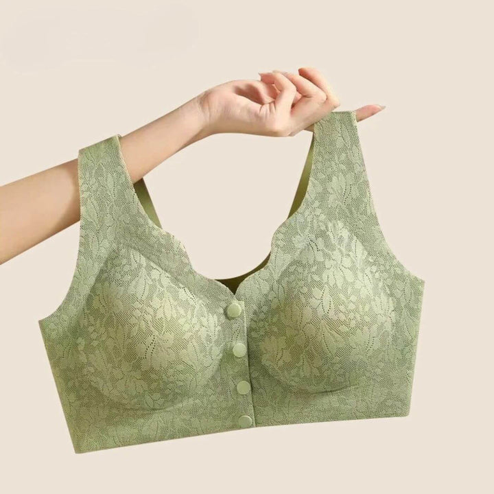 ComfyLift™ – Trådlös Vadderad BH med Frontknäppning för Komfort