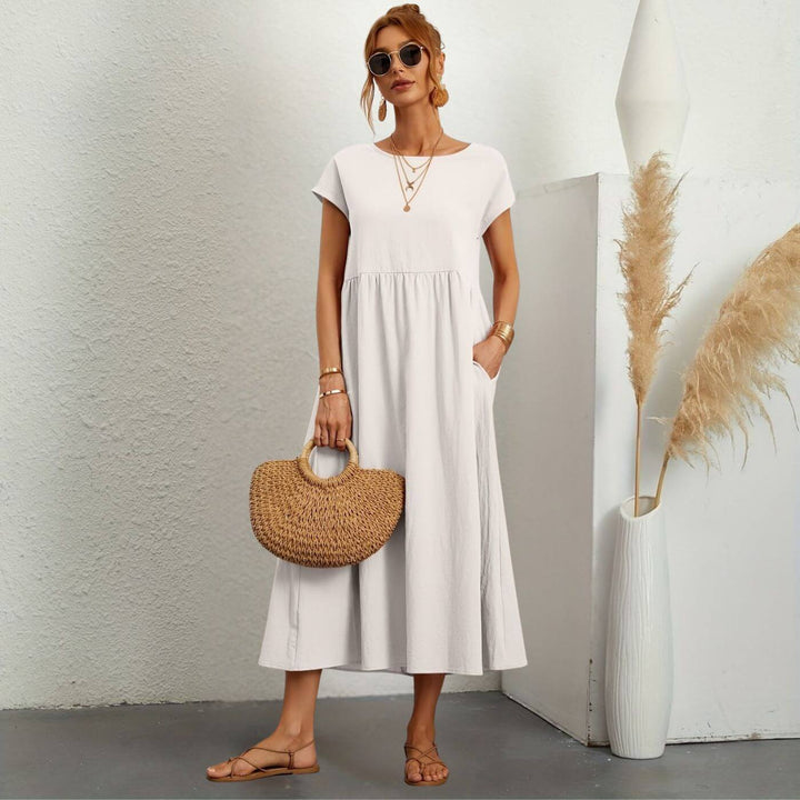 Ellie™- Andningsbar Linneklänning för Enkel Elegans