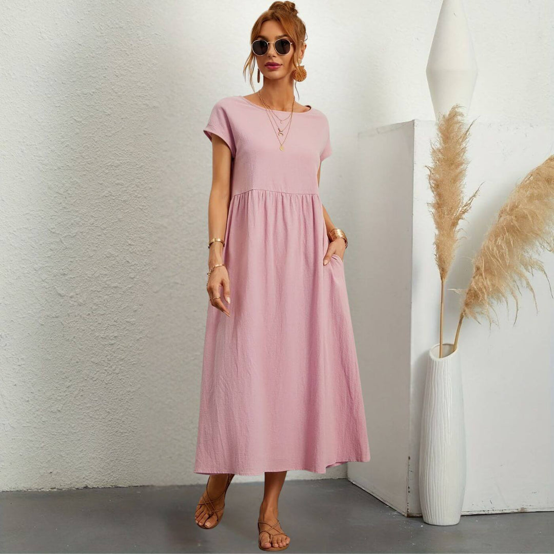 Ellie™- Andningsbar Linneklänning för Enkel Elegans