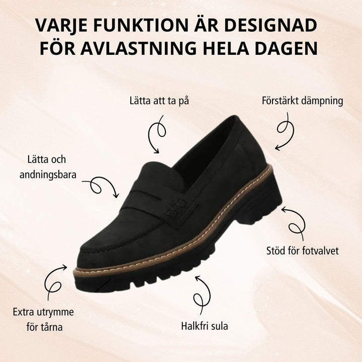 Leonora – Bekväma Ortopediska Loafers