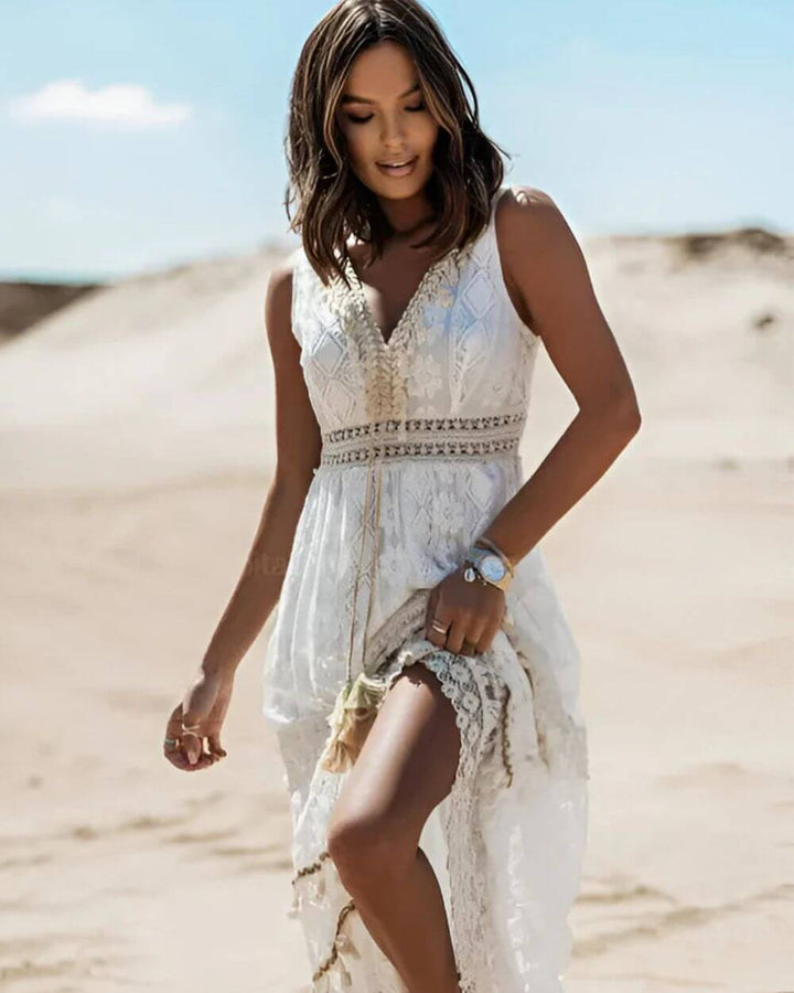 Livia – Elegant Klänning i Bohemisk Stil