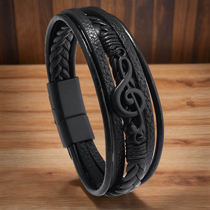 Lunero™ – Läderarmband med Musiksymbol för Musikälskare