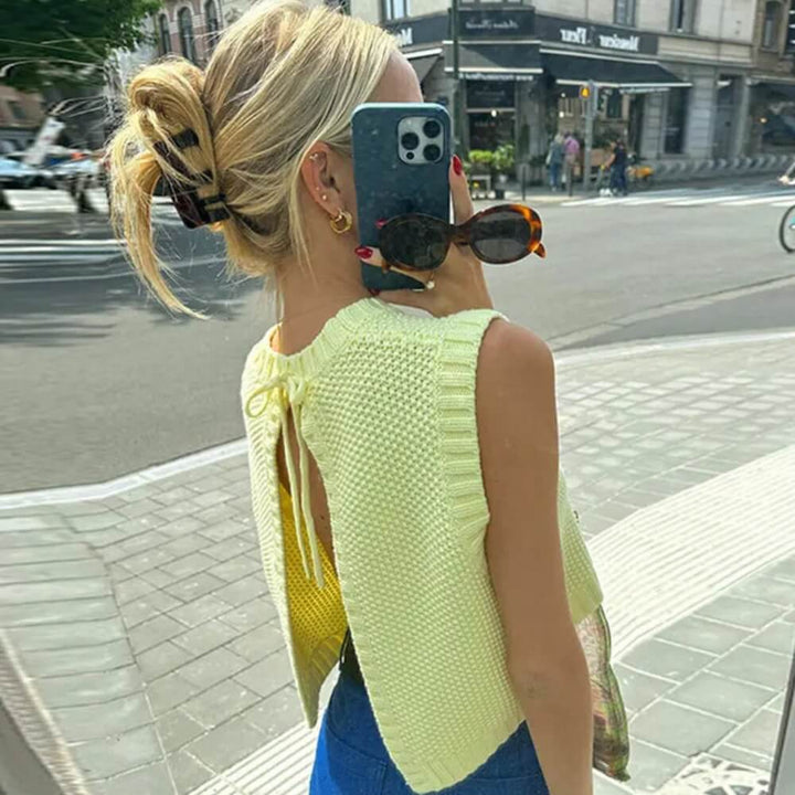 Matilda - Modärn Stickad Topp