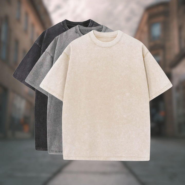 Rolf – Lös Passform Tvättad T-shirt (3-pack)